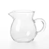 Taza de té justa de vidrio de borosilicato alto, transparente engrosada con asa, dispensador de té en forma de pico, taza multiusos para café y leche al por mayor