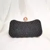 Bolsa de Rhinestone Europea y Americana de Ebay con Almohada de Perlas de Diamante de un Solo Hombro Cruzada Bolsa de Malla con Diamantes Bolso de Mano Brillante para la Cena