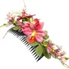 Nuevo Estilo Peine para el Cabello con Flores de Simulación Orquídea Mori Accesorios para el Cabello de Boda Tocado para Actuación en Escenario Peine para el Cabello de Novia Dama de Honor en stock
