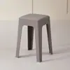 Banqueta de Plástico para Uso Doméstico, Banqueta Alta Moderna Simples Espessa para Sala de Estar e Sala de Jantar, Banqueta Quadrada Dopamina Empilhável para Adultos