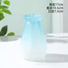 Jarrón de Vidrio Sódico-Cálcico Personalizado Transfronterizo, Frasco de Vidrio para Almacenamiento, Estilo Geométrico Graduado Mate de Lujo Ligero, Decoración para Arreglo Floral de Sala de Estar