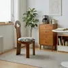 Silla con Llave de Sirena Estilo Francés, Silla de Comedor de Madera Maciza, Nueva Silla de Lujo para Uso Doméstico, Silla con Respaldo de Diseñador, Mesa y Sillas de Comedor Vintage