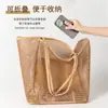 Bolsa de Playa de Malla Plegable, Bolso Tote de Hombro para Viaje, Bolsa de Almacenamiento Multiusos de Gran Capacidad para Ropa y Artículos Varios