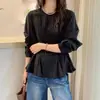 .Ropa de Mujer Recomienda Camisa de Cintura Fruncida Estación Europea de Mujer 2025 Principios de Otoño Nueva Moda Femenina Estilo Corto 26.8