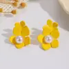 Pendientes Exagerados Estilo Coreano Bosque Fresco Florales para Mujer, Estilo Celebridad de Internet, Clavillos de Pétalos Estilo Callejero Vintage