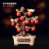 Vaca lechera de cristal amarillo adornos de fruta roja árbol de la fortuna pequeño fortuna árbol de la fortuna creativo mueble de vino accesorios de decoración del hogar sala de estar mueble de TV