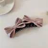 Pinza de Plátano 3D con Lazo Dulce y Femenina Versátil para Mujer, Pinza de Garra Grande Estilo Coreano para Cola de Caballo Alta, Accesorio para el Cabello de Pinza Retorcida