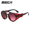 Gafas de Sol Redondas con Marco Grande Estilo Steampunk para Hombres y Mujeres, de Moda para Ciclismo al Aire Libre, Montañismo, Conducir, Hip-Hop y Discoteca