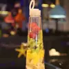 Botella Cónica de 300ml para Jugo y Té de Leche Transparente Engrosada Desechable para Llevar Grado Alimenticio Famosa en Internet Botella Creativa para Bebidas