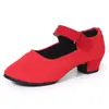 Sapatos profissionais de dança latina para adultos, sapatos de salão com sola macia, sapatos de treinamento de salto médio para professores, sapatos de dança quadrada