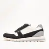 Sapatos casuais masculinos respiráveis de couro genuíno, sapatos para todas as estações, sapatos casuais com blocos de cor e sola grossa, com cadarço, bico redondo, versáteis e modernos, tênis resistentes ao desgaste