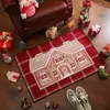 Felpudo navideño para entrada de casa, resistente al polvo, resistente a la suciedad, fácil de limpiar, ambiente festivo, alfombrilla decorativa para sala de estar