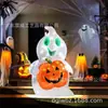 Abóbora Brilhante de Halloween Fantasma Branco Arte em Ferro Decoração para Interior e Exterior Adereços Decorações de Atmosfera de Halloween