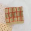 Bufanda Infantil de Terciopelo de Conejo Sintético de Color Sólido para Otoño e Invierno, Bufanda para Bebé de Cuadros Versátil Estilo Coreano, Conjunto de Cuello de Puntos para Niñas, Moderno
