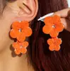 Joyería de Estilo Europeo y Americano, Pendientes de Girasol de Rafia Hechos a Mano, Pendientes Grandes Exagerados de Flor, Joyería de Estilo Festivo al por Mayor