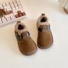 Botas de Neve Infantis 2025 Inverno Novo Sapatos Birkenstock para Meninas Espessados com Forro de Lã Grandes Sapatos de Algodão Quentes para Meninos Tendência