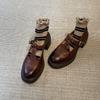 Zapatos de plataforma gruesa con tacón grueso para mujer, estilo retro, moda única, para niños, de altura baja, con tira en T, tacón alto, Mary Janes