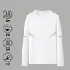 Camiseta de manga larga nueva para hombre de primavera y otoño 2026, simple y casual, top básico versátil