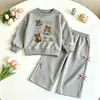 Conjunto de Ropa de Primavera para Niñas 2026 Nuevo Estilo para Edades de 1 a 3 Años, Elegante Conjunto Casual de Dos Piezas con Sudadera de Dibujos Animados para Niños