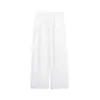 Pantalones casuales Nanxia de lino holgados de pierna ancha para hombre y mujer, transpirables y versátiles con una caída relajada