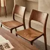 Silla Shuke Silla de Comedor Nogal Negro Norteamericano Madera Maciza Silla de Comedor Ensamblaje de Caja y Espiga Apartamento Pequeño Madera Maciza Nogal Negro Silla de Comedor Personalización