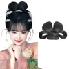 Peluca Hanfu para Mujer, Moño Pequeño de una Pieza Estilo Antiguo, Accesorio para el Cabello Recogido Estilo Tang, Almohadilla para el Cabello