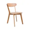 Silla de Escritorio Moderna Minimalista para Oficina en Casa, Silla de Comedor de Madera Maciza Transfronteriza, Silla Luis Estilo Nórdico Color Nogal