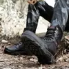 Botas altas de gran tamaño transfronterizas para hombre, zapatos de senderismo para exteriores, botas de combate tácticas de fuerzas especiales 5.11, botas de trabajo para el desierto, talla 47