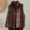 Roupas femininas plus size 2026 outono e inverno novo jaqueta de algodão espessa estilo coreano colete solto
