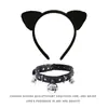 Cosplay Tiara de Orelhas de Gato Cauda de Gato Joias Feito à Mão Fofa Menina Gato Orelha de Animal Acessórios de Cabelo Conjunto de Acessórios de Cauda de Animal