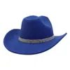 Aliexpress Novo Estilo Étnico Chapéu de Sol de Lã Estilo Ocidental Chapéu de Cowboy para Homens e Mulheres Chapéu de Casal