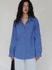 EIGHTHMONTH Camisa Azul Vintage de Manga Larga para Mujer Otoño 2025 Nuevo Top Suelto Versátil 3306