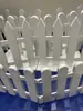 Painéis de Plástico Branco para Cerca com Pontas Afiadas e Arredondadas, Divisórias Móveis, Cercas de Jardim, Envolventes Decorativas para Base de Árvore de Natal