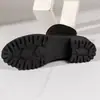 Botines nuevos de estilo comercio exterior, talla grande, gamuza, tacón grueso, plataforma para mujer, estilo transfronterizo, punta redonda, suela fina, botas Martin, moda estilo coreano
