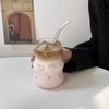 Nueva Taza de Nube de Vidrio Transparente Taza para Leche para Desayuno de Hogar Taza para Latte Helado Americano Taza para Beber Jugo Bebida Fría
