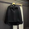 Nova Camisa de Cor Sólida com Manga Longa para Homens, Estilo Outono Estilo Casual de Negócios Camisa Versátil Transfronteiriça