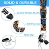 Fabricante Transfronteiriço Retrátil Fivela de Puxar Fácil Fivela de Crachá Flor da Lua Porta-Cartão UV Cordão de Poliéster Porta-Identificação de Puxar Fácil Estoque Pronto