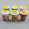 Barril de palomitas de maíz estéreo DIY joyería al por mayor Resina colgante de armario para llaves mini comida en miniatura para jugar pequeños adornos accesorios