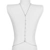 Moda Nupcial Elegante Cadena de Espalda Personalidad Europea y Americana Cadena Corporal Lujo Ligero Accesorios de Boda Zircón Gota de Agua Cadena para el Pecho Venta al Mayoreo