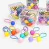 Cuerda para el cabello de alta elasticidad liga para el cabello de bebé banda de goma banda para el cabello para niños accesorios para el cabello para niños cuerda para el cabello color caramelo adorno para la cabeza para niñas