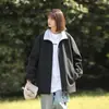 Chaqueta Floral Reversible Estilo Pareja Primavera y Otoño Versátil Americana Holgada Casual Cuello Alto Chaqueta de Viaje