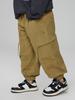 Ropa para niños Huzhou Zhili, primavera 2025, pantalones holgados informales de color liso para niños, monos con cremallera
