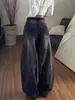 Jeans Feminino Estilo High Street Americano Garota Picante com Patchwork de Strass, Calça Fashion de Caimento Solto Estilo Preguiçoso Comprimento Total para Mulheres