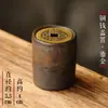Soporte de tapa con forma de moneda de cerámica para tetera de arcilla púrpura, Accesorios para juego de té Kung Fu, Tapa de tetera, Adorno de mascota de té, Soporte para tapa de té, Estante pequeño