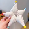 Scrunchie de Algodón con Puntos de Colores y Estrellas Lindo, Goma para el Cabello, Accesorio para Moño