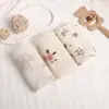 Nuevos paños pequeños de algodón de gasa de cuatro capas para lavar la cara, bebés, baberos.