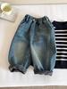 Nausicaa del Valle 2025 Invierno Nuevos Pantalones para Niños Estilo Coreano Jeans Bordados Atractivos Pantalones Largos Versátiles para Niños con Forro de Felpa