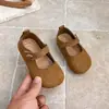 Mocasines con Estampado de Leopardo para Niñas Nueva Moda Primavera y Otoño 2026 Moda para Bebés Suela Suave Retro Poco Profundos Zapatos de Una Sola Pieza