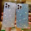 Para Samsung S25 Funda para Teléfono Móvil con Pegamento de Gota y Lentejuelas S24S23S22 Japón y Corea del Sur Cubierta Trasera Brillante Funda Protectora de Cobertura Total Transfronterizo
