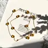 [10] Corrente de suéter de cristal de cor doce para joias europeias e americanas pode ser combinada livremente com colar de beleza casual de cor personalidade